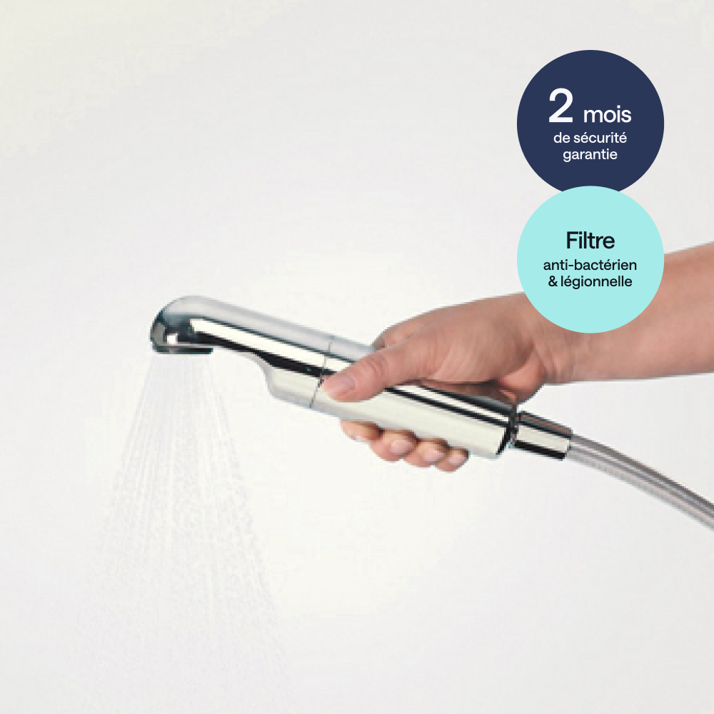 Filtre douche SC2 Dyese chromée — filtration eau de douche 0,2 micron agréé 2 mois
