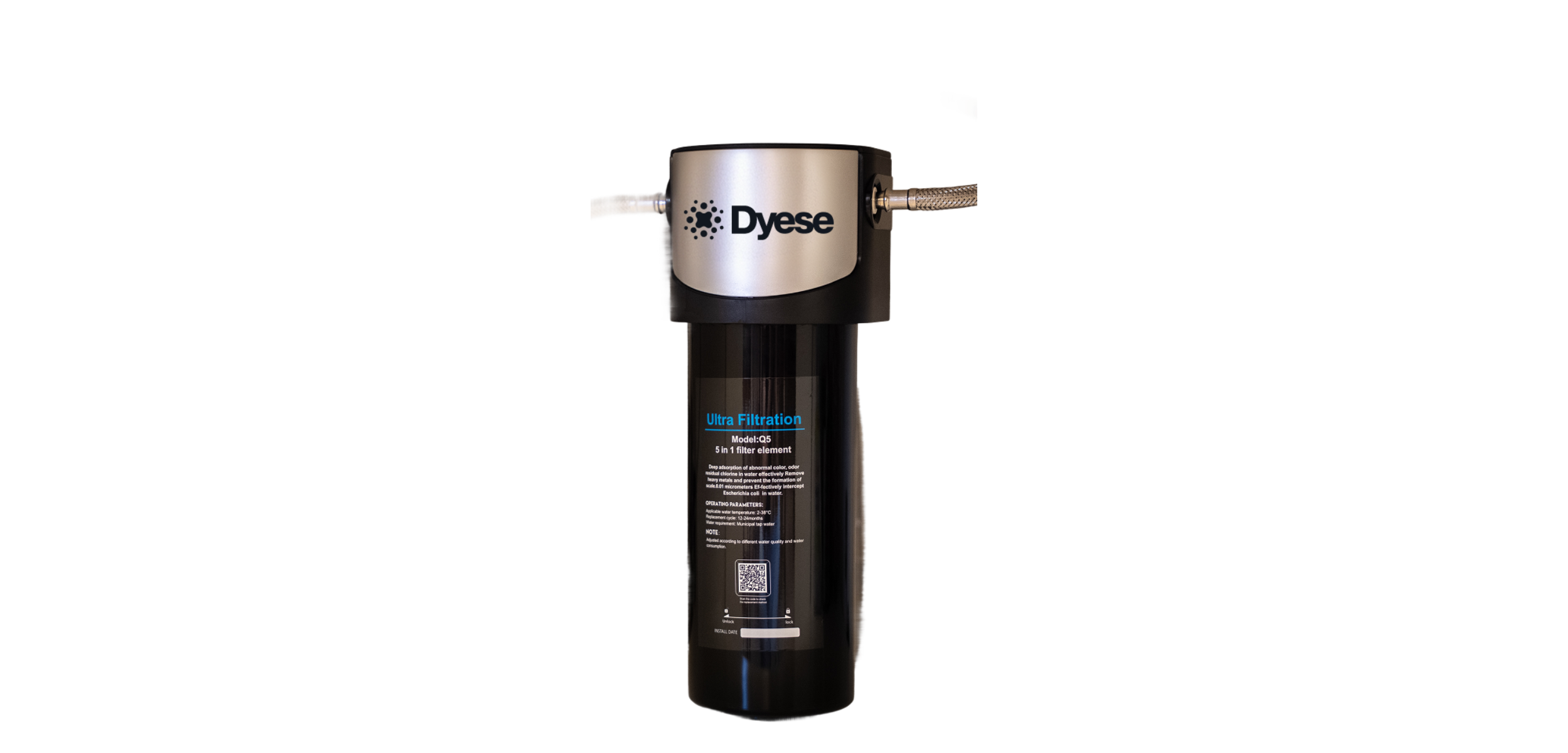 Ultra filtration SEB 5 - 5 étapes de filtration de l'eau dans un filtre bouteille sous évier.
